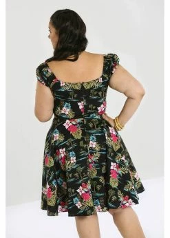 Hell Bunny Noa Noa Tiki 50's Mid Swing Dress Black -Smashed Lemons shop hell bunny HLB40081 noa noa swing dress blk 5 e2451040 1c7e 4457 b0a2 bafad3e3b03b 1024x1024