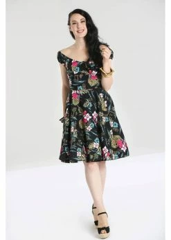 Hell Bunny Noa Noa Tiki 50's Mid Swing Dress Black -Smashed Lemons shop hell bunny HLB40081 noa noa swing dress blk 7 b0382cd8 4595 40ba b751 9f5d80c16e7a 1024x1024