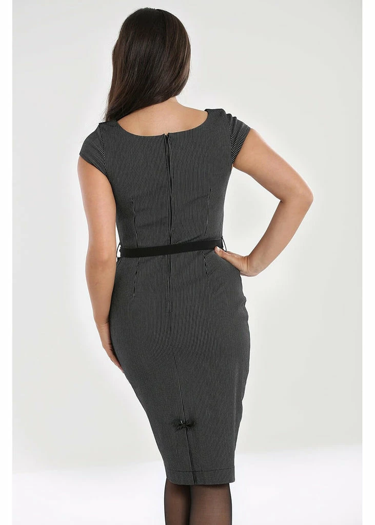 Hell Bunny Jack Bat 50's Pencil Dress Black 6 Hell Bunny Jack Bat 50's Pencil Dress Black - Image 4