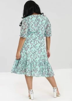 Hell Bunny Willow Sparrow Birdcage 70's Midi Dress Mint -Smashed Lemons shop hell bunny HLB40179 willow sparrow dress mnt 2 1024x1024