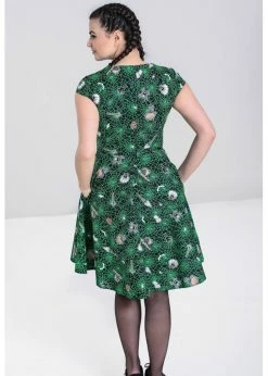 Hell Bunny Hex Spiderweb 50's Mid Swing Dress Black -Smashed Lemons shop hell bunny HLB40184 hex swing dress blk 2 1024x1024