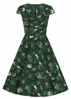 Hell Bunny Hex Spiderweb 50's Mid Swing Dress Black -Smashed Lemons shop hell bunny HLB40184 hex swing dress blk 3 1024x1024