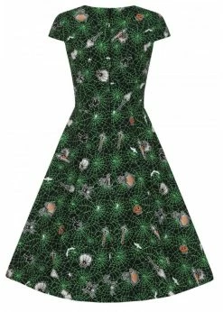 Hell Bunny Hex Spiderweb 50's Mid Swing Dress Black -Smashed Lemons shop hell bunny HLB40184 hex swing dress blk 5 1024x1024