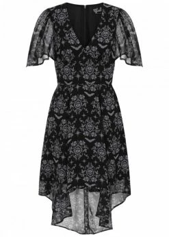 Hell Bunny Lost Whispers 70's Dress Black -Smashed Lemons shop hell bunny HLB40189 lost whispers dress blk 4 1024x1024