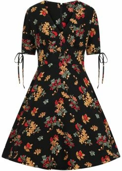 Hell Bunny Aurelia Mid 40's A-Line Dress Black