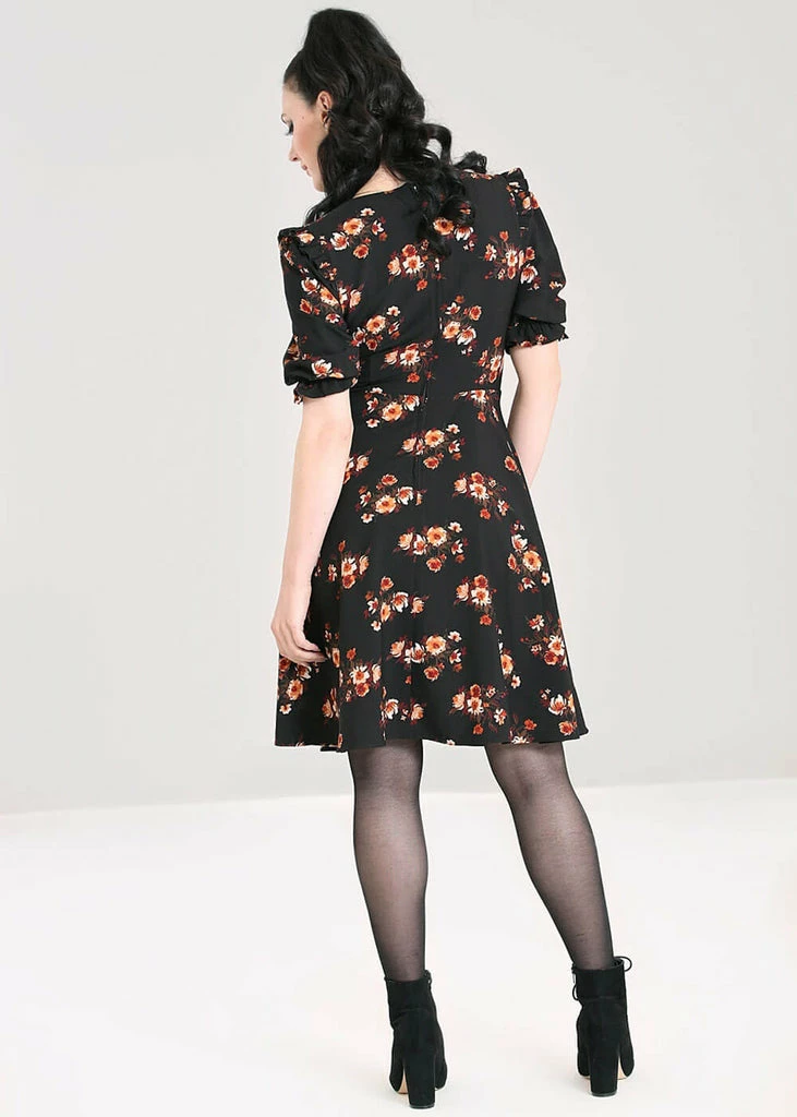 Hell Bunny Orla 40's Dress Black 8 Hell Bunny Orla 40's Dress Black - Image 6