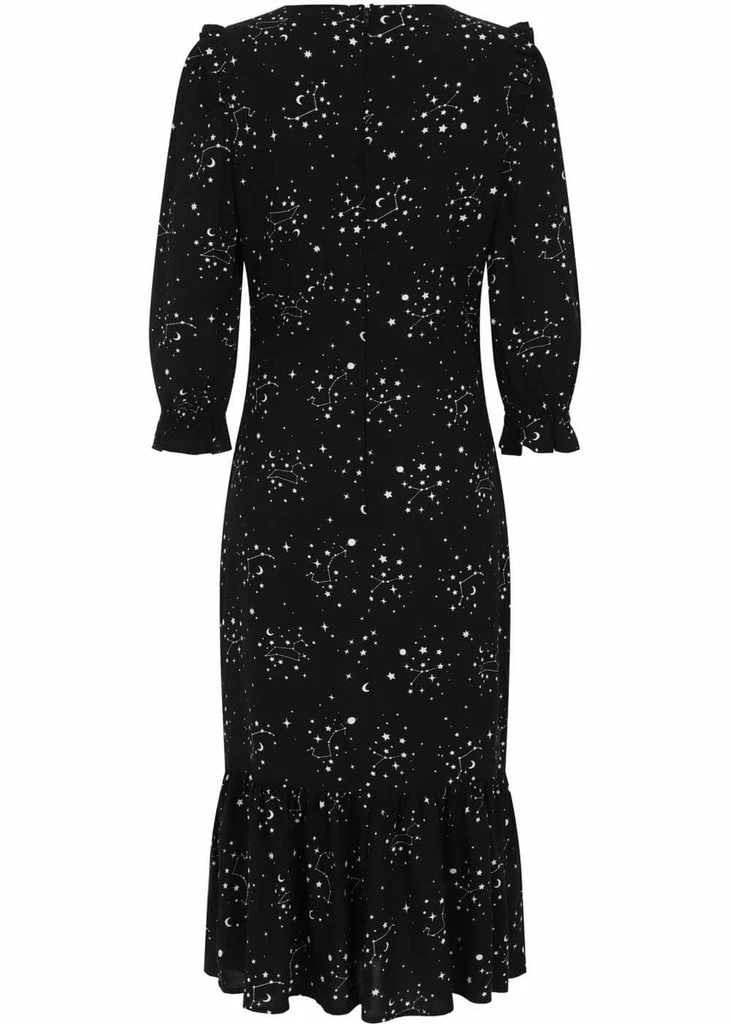 Hell Bunny Zodiac 70's Maxi Dress Black 7 Hell Bunny Zodiac 70's Maxi Dress Black - Image 5