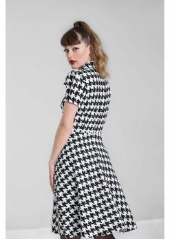 Hell Bunny Blake Houndstooth 60's Midi Dress Black White -Smashed Lemons shop hell bunny HLB40221 blake midi dress blk white 4 644baf1f 28db 44c1 b5a2 e35ab1ca8634 1024x1024