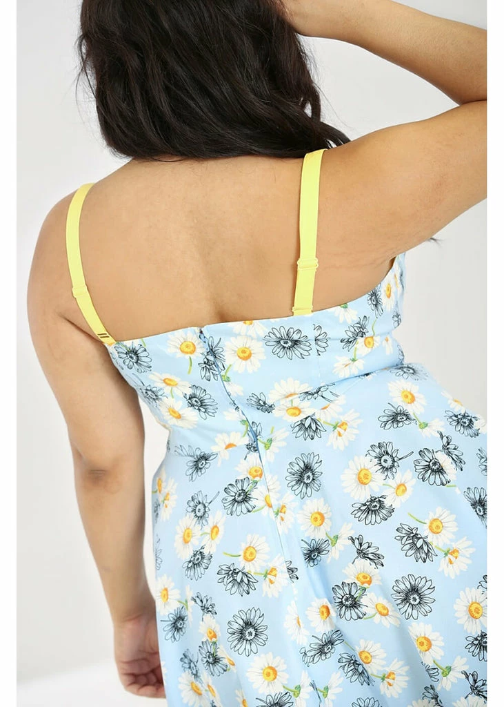 Hell Bunny Daisy 50's Swing Dress Blue 7 Hell Bunny Daisy 50's Swing Dress Blue - Image 5
