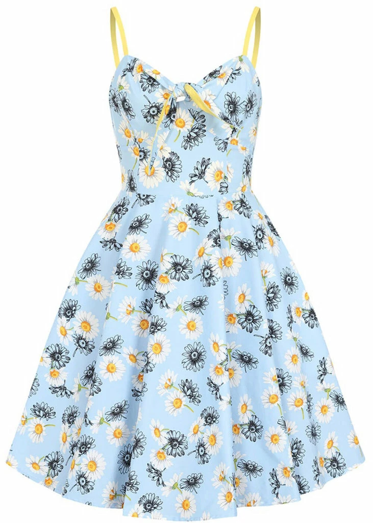 Hell Bunny Daisy 50's Swing Dress Blue 3 Hell Bunny Daisy 50's Swing Dress Blue