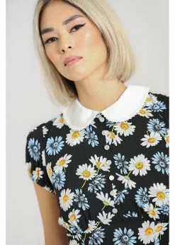 Hell Bunny Daisy 60's Mini Dress Black -Smashed Lemons shop hell bunny HLB40246 daisy mini dress blk 2 1024x1024