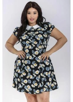 Hell Bunny Daisy 60's Mini Dress Black -Smashed Lemons shop hell bunny HLB40246 daisy mini dress blk 4 1024x1024