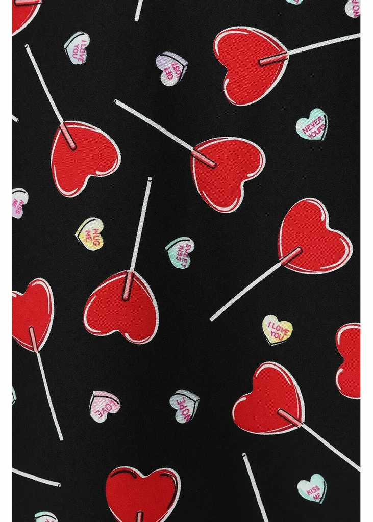 Hell Bunny Lollies Hearts 50's Swing Dress Black 4 Hell Bunny Lollies Hearts 50's Swing Dress Black - Image 2
