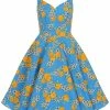 Hell Bunny Valencia Oranges 50's Swing Dress Blue 1 Hell Bunny Valencia Oranges 50's Swing Dress Blue -Smashed Lemons shop hell bunny HLB40260 valencia swing dress blue 8 1024x1024