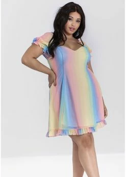 Hell Bunny Halo Rainbow 60's Mini Dress Multi -Smashed Lemons shop hell bunny HLB40266 halo mini dress mul 5 63b65ec2 915b 4da0 af4c e95bc45d9cee 1024x1024