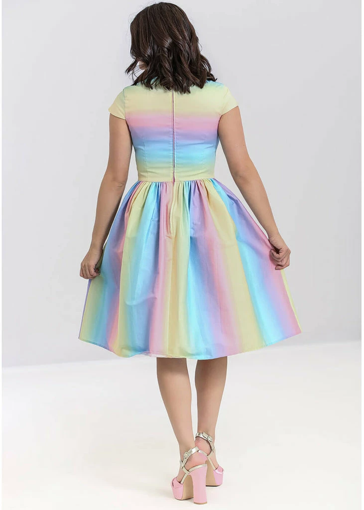 Hell Bunny Halo Ombre Rainbow 50's Swing Dress Multi 6 Hell Bunny Halo Ombre Rainbow 50's Swing Dress Multi - Image 4