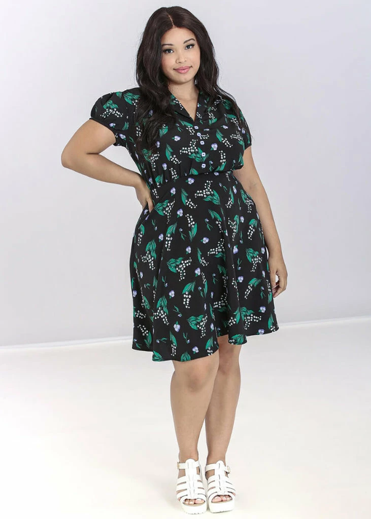 Hell Bunny Good Luck 40's Midi Dress Black 8 Hell Bunny Good Luck 40's Midi Dress Black - Image 6