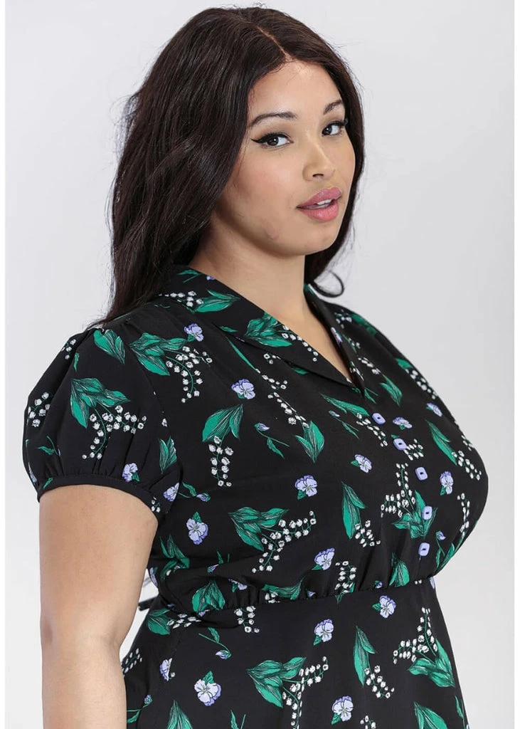 Hell Bunny Good Luck 40's Midi Dress Black 4 Hell Bunny Good Luck 40's Midi Dress Black - Image 2