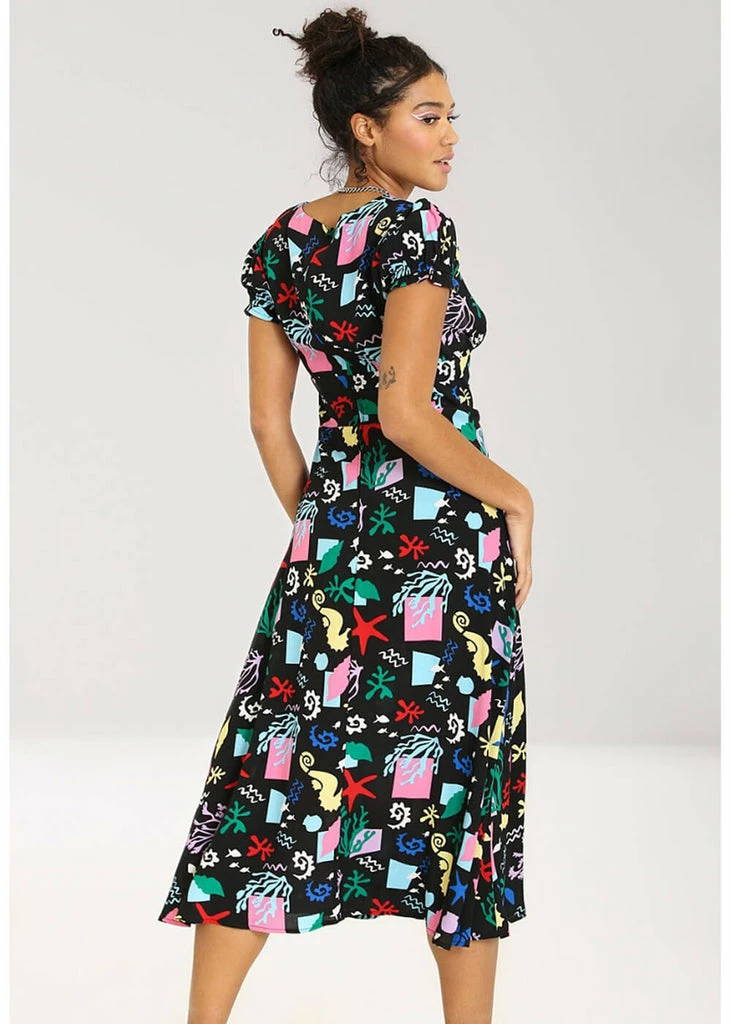 Hell Bunny Cora 70's Maxi Dress Black - Image 5