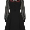 Hell Bunny Tallulah Snake Moon 40's Mid Dress Black -Smashed Lemons shop hell bunny HLB40285 tallulah mid dress blk 0 1024x1024