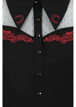 Hell Bunny Tallulah Snake Moon 40's Mid Dress Black -Smashed Lemons shop hell bunny HLB40285 tallulah mid dress blk 2 1024x1024