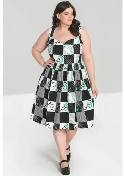 Hell Bunny Annie Bats 50's Swing Dress Black White -Smashed Lemons shop hell bunny HLB40287 annie swing dress blk wt 0 807e60aa 4d6b 405b ade5 c5dac987c306 1024x1024