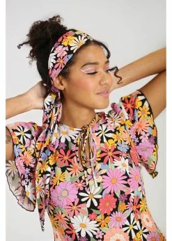 Hell Bunny Nadine Flower Power 60's Mini Dress Multi -Smashed Lemons shop hell bunny HLB40303 nadine mini dress mul 1 2275521a 07ee 4371 80f4 1c5a49b26fd2 1024x1024