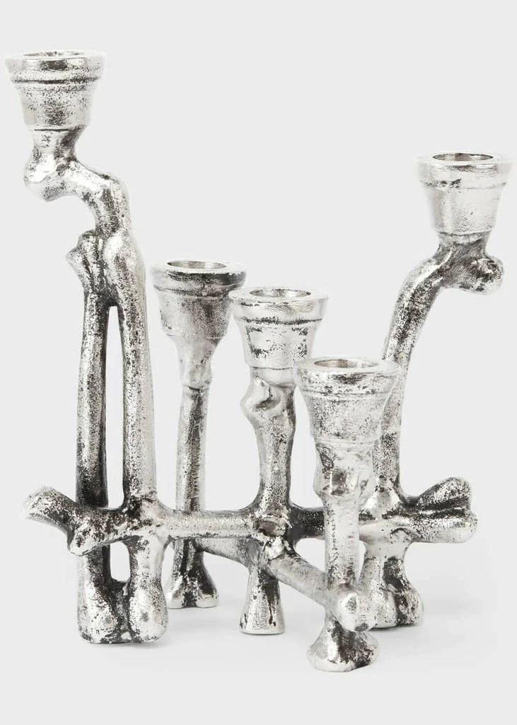 Killstar Ossuary Candelabra Chandelier Silver 3 Killstar Ossuary Candelabra Chandelier Silver - Image 2