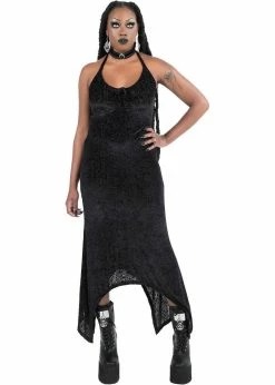 Killstar Starry Eyed Velvet 70's Maxi Dress Black -Smashed Lemons shop killstar KSRA003287 starry eyed maxi dress blk 1 0f4a741f 8ed1 4311 824b 09c56cb5ea10 1024x1024