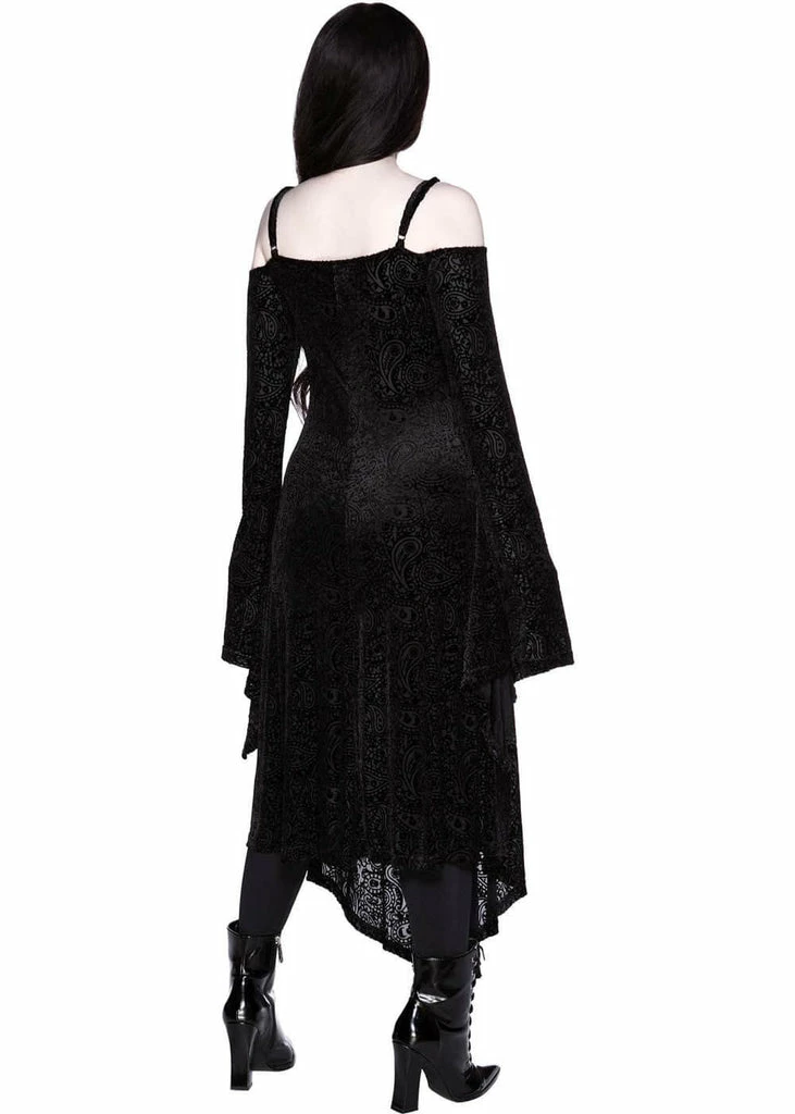 Killstar Grateful Dread Velvet 70's Duster Black 4 Killstar Grateful Dread Velvet 70's Duster Black - Image 2