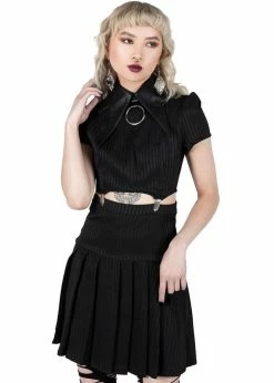 Killstar Darita 80's Suspender Dress Black Pinstripe 5 Killstar Darita 80's Suspender Dress Black Pinstripe -Smashed Lemons shop killstar KSRA003347 darita dress blk pinstr 1 1024x1024