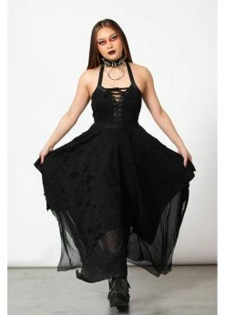 Killstar Badlands Maxi Dress Black -Smashed Lemons shop killstar KSRA003511 badlands dress blk 0 1024x1024