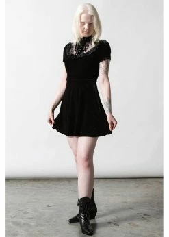 Killstar Evernight Velvet 60's Dress Black -Smashed Lemons shop killstar KSRA004455 evernight dress blk 1 199a40d4 1aa4 4614 bf0c 92209f4efa5a 1024x1024