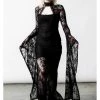 Killstar Phenemena Velvet Lace Maxi Dress Black 2 Killstar Phenemena Velvet Lace Maxi Dress Black -Smashed Lemons shop killstar KSRA004457 phenemena dress blk 0 1024x1024