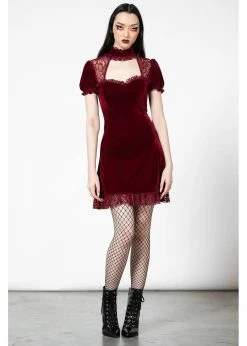 Killstar Julienne Keyhole Velvet 60's Jurk Blood Red -Smashed Lemons shop killstar KSRA005075 julienne dress blood 4 7b388659 cd7f 43cd 9538 b5c7c9111ae1 1024x1024