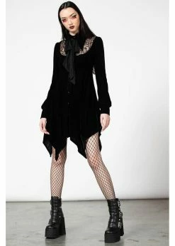 Killstar Nymyra Velvet Cameo 60's Dress Black -Smashed Lemons shop killstar KSRA005103 nymyra cameo dress blk 2 97be7426 dad7 453e a9ba dce84b91f7fd 1024x1024