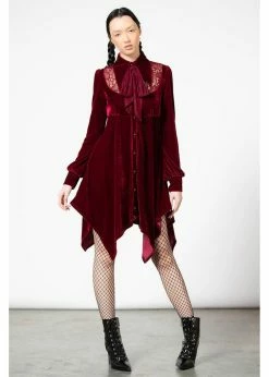 Killstar Nymyra Velvet Cameo 60's Dress Blood Red -Smashed Lemons shop killstar KSRA005104 nymyra cameo dress blood 2 cc2b3c9c 3904 435a bac0 1a16b8676aba 1024x1024