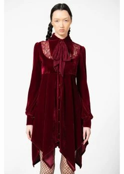 Killstar Nymyra Velvet Cameo 60's Dress Blood Red -Smashed Lemons shop killstar KSRA005104 nymyra cameo dress blood 3 9010d8df 6ca0 4ffa b5d2 41155d445e45 1024x1024