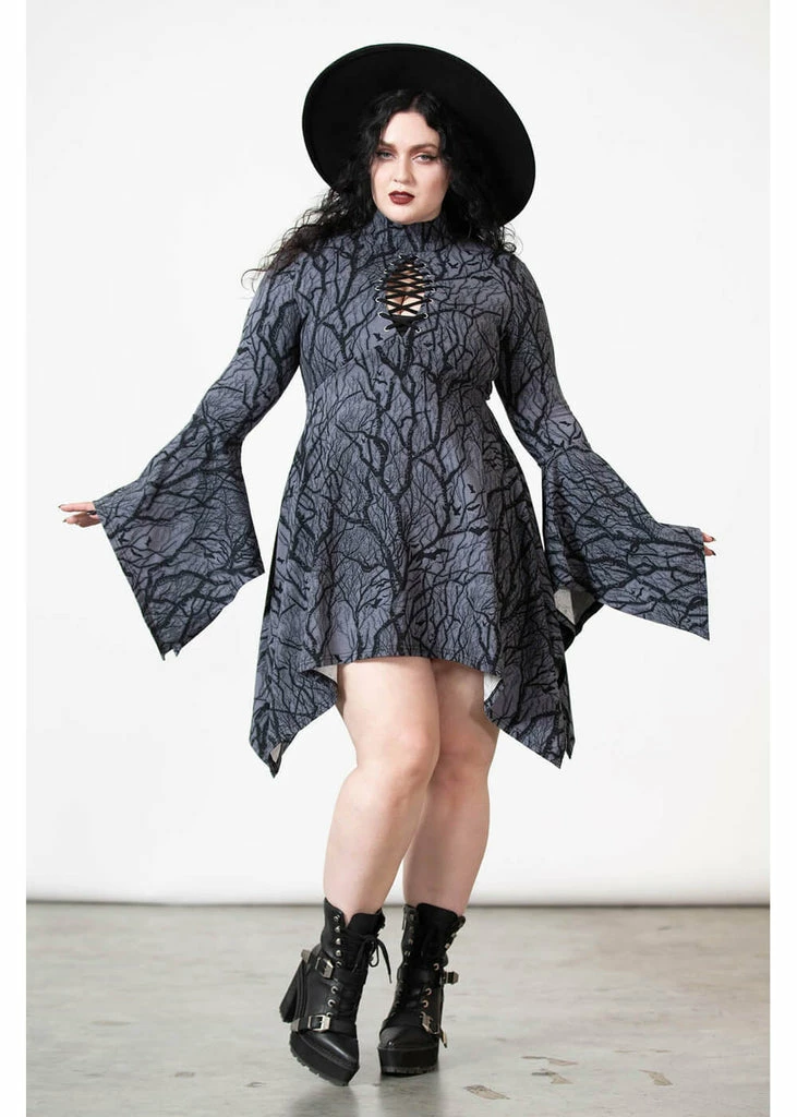 Killstar Divine Touch Wicked Wood Keyhole Dress Black 3 Killstar Divine Touch Wicked Wood Keyhole Dress Black