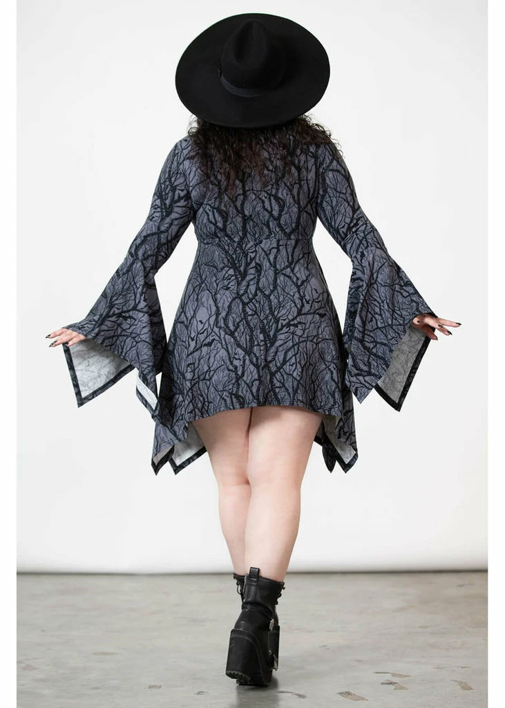 Killstar Divine Touch Wicked Wood Keyhole Dress Black 6 Killstar Divine Touch Wicked Wood Keyhole Dress Black - Image 4