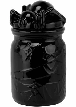Killstar Arachnid Spider Ceramic Jar Black