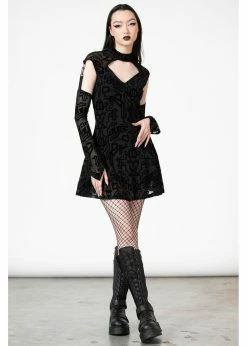 Killstar Digital Daze Mesh Dress Black