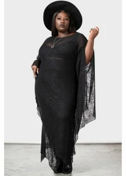 Killstar Arianwen Spiderweb Maxi Dress Black -Smashed Lemons shop killstar KSRA007006 arianweb maxi dress blk 8 1024x1024