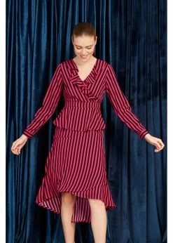 Minueto Bridget Stripe 70's Dress Pink -Smashed Lemons shop minueto 212050 bridget stripe dress pink 0 394731d5 7ee1 4e39 acb3 10cc161a803a 1024x1024