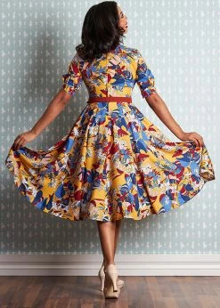 Miss Candyfloss Danica Floral 50's Swing Dress -Smashed Lemons shop miss candyfloss 1276flo danica floral dress 0 1024x1024
