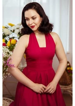 Miss Candyfloss Myra Cerise 50's Halter Swing Dress Red -Smashed Lemons shop miss candyfloss 1279pl myra cerise dress cer 5 df64cf11 5db2 4f9a 873a 2331431caeeb 1024x1024