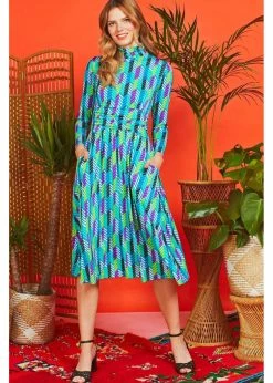 Onjenu Lauren Anogi 70's Midi Dress Multi
