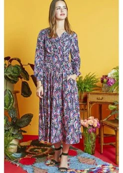 Onjenu Sharon Femme 70's Dress Pink -Smashed Lemons shop onjenu sharon femme dress pink 1 1024x1024