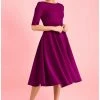 Pretty Dress Company Hepburn 50's Swing Dress Berry -Smashed Lemons shop pretty dress company hepburn swing dress berry 0 1024x1024