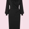 Pretty Dress Company Jenson 50's Pencil Dress Black